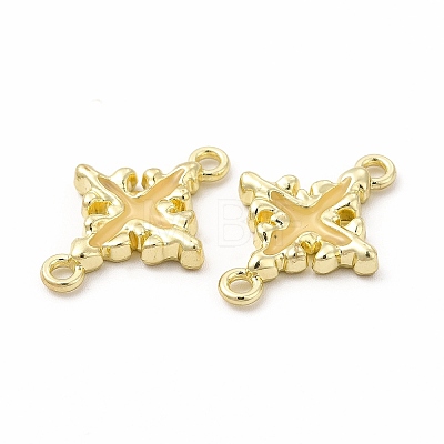 Rack Plating Alloy Enamel Connector Charms FIND-G051-02LG-03-1