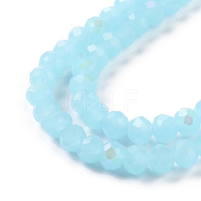 Electroplate Glass Beads Strands EGLA-A034-J4mm-L06-1