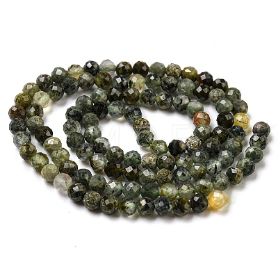 Natural Prehnite Beads Strands G-A097-A06-03-1