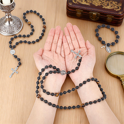 Natural & Synthetic Gemstone Pendant Necklaces & Bracelets & Hanging Ornaments Sets HJEW-UN00142-1