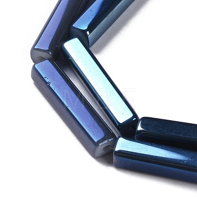 Electroplate Glass Beads Strands EGLA-Q128-10B-1
