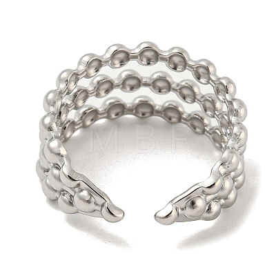 Non-Tarnish 304 Stainless Steel Open Cuff Ring RJEW-C067-24P-1