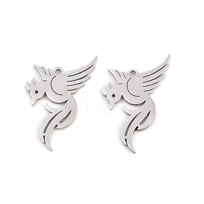 304 Stainless Steel Pendants STAS-E521-07P-08-1
