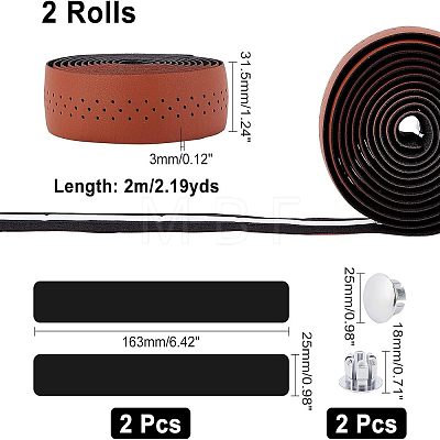 Adhesive PU Non-slip Bike Handlebar Tapes FIND-WH0112-54B-1