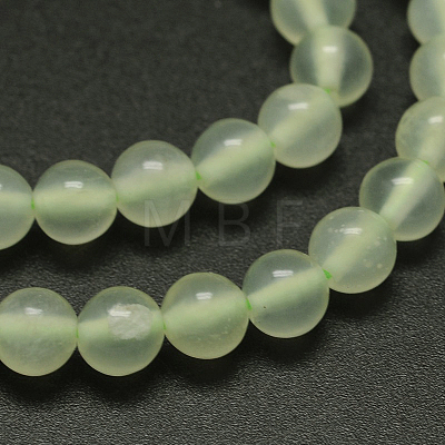 Natural New Jade Stone Round Bead Strands LS-G-O039-16-4mm-1