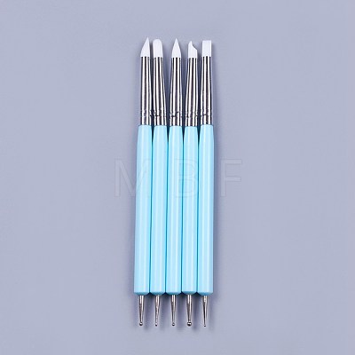Silicone Double Head Nail Art Dotting Tools AJEW-L072-54A-1