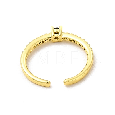 Cubic Zirconia Open Cuff Ring RJEW-C050-16G-1