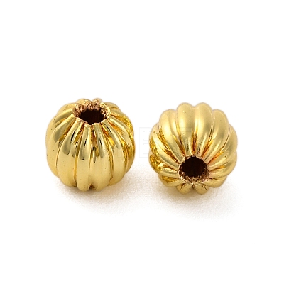 Rack Plating Pumpkin Brass Spacer Beads KK-Z070-35G-02-1