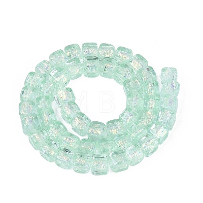 Handmade Foil Glass Beads Strands FOIL-Q002-04F-1