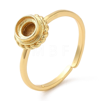 Rack Plating Brass Open Cuff Ring Findings RJEW-Z014-01G-1