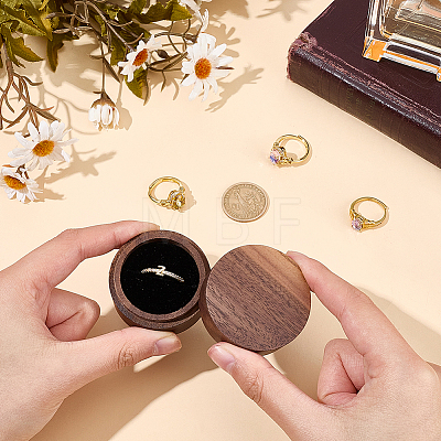 1-Slot Wood Ring Storage Boxes with Velvet Inside CON-CL0001-28B-1