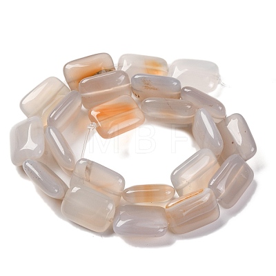 Natural White Agate Beads Strands G-T047-B17-01-1