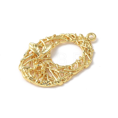 Brass Micro Pave Cubic Zirconia Pendants KK-P290-52G-01-1