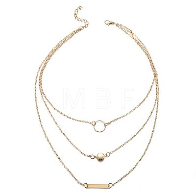 Alloy 3 Layer Necklaces for Women WG4F518-01-1