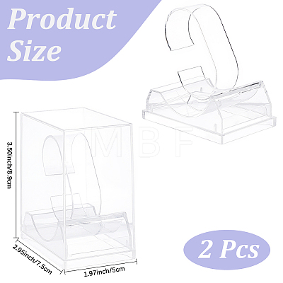 2Pcs Plastic Single Watch Boxes ODIS-CN0001-13A-1