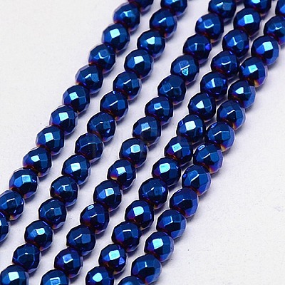 Electroplate Non-magnetic Synthetic Hematite Beads Strands G-J169B-2mm-03-1