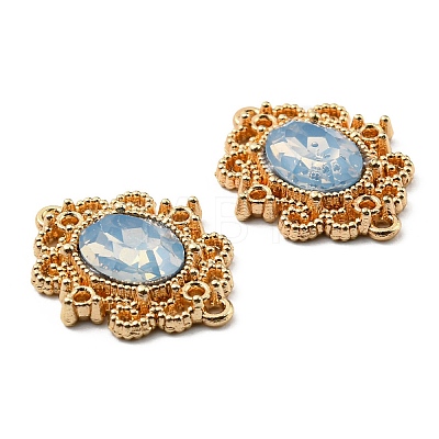 Golden Plated Alloy Oval Connector Charms FIND-B022-02G-04-1