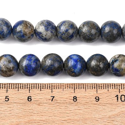 Natural Lapis Lazuli Beads Strands G-A163-07-10mm-1