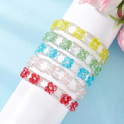 Glass Beaded Bracelets for Women BJEW-JB12736-1