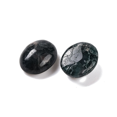 Natural Moss Agate Cabochons G-B085-06A-02-1