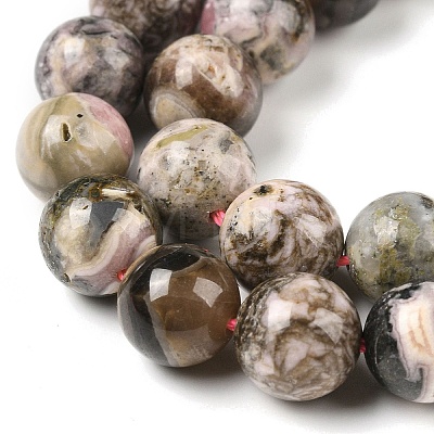 Natural Rhodonite Beads Strands G-P524-A01-04-1