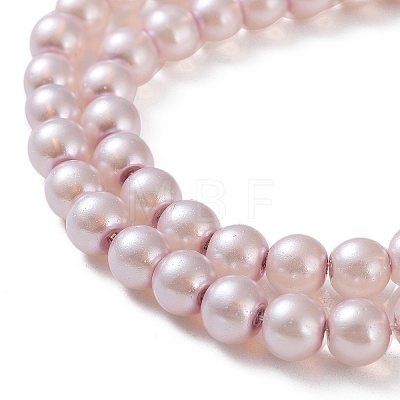 Baking Painted Pearlized Glass Pearl Round Bead Strands X-HY-Q003-6mm-47-01-1