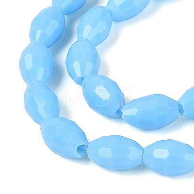 Opaque Solid Color Glass Beads Strands GLAA-N071-01A-C07-1