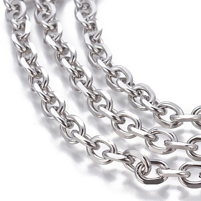 Non-Tarnish 3.28 Feet 304 Stainless Steel Cable Chains X-CHS-P007-27P-01-1