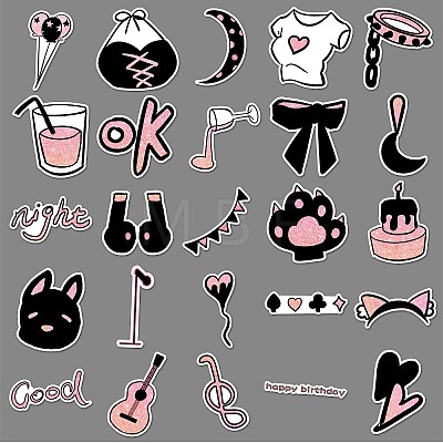 50Pcs Mixed Shapes PET Stickers PW-WG14543-01-1