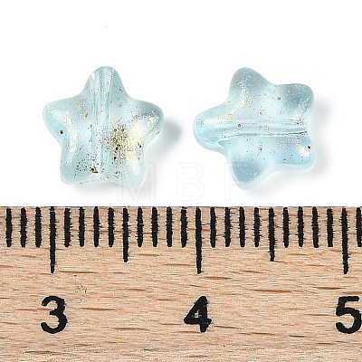 Transparent Spray Painted Glass Beads X1-GLAA-NH0003-01G-1