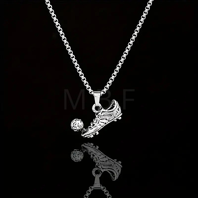 Football Soccer Shoe 667 Stainless Steel Pendant Necklaces for Men FS-WG4A7BD-01-1