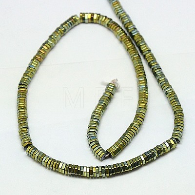 Electroplate Non-magnetic Synthetic Hematite Beads Strands G-J165-3mm-06-1