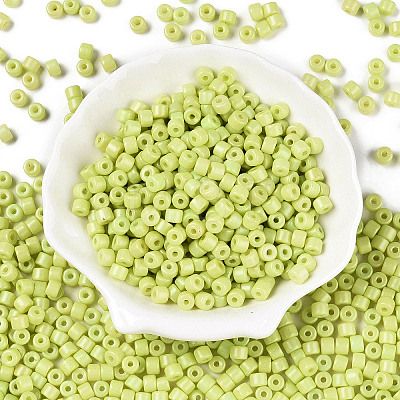 Opaque Baking Paint Glass Seed Beads SEED-T008-02L-1