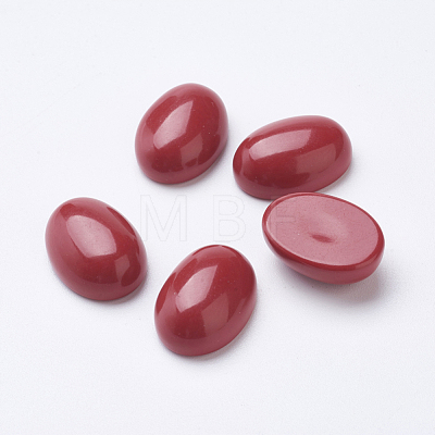 Synthetic Coral Cabochons X-G-F501-02-13x18mm-1
