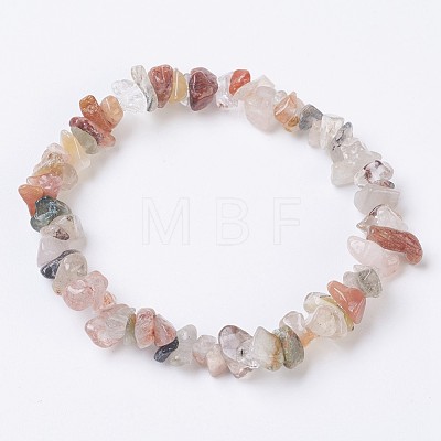 Natural Rutilated Quartz Stretch Bracelets BJEW-JB03681-05-1