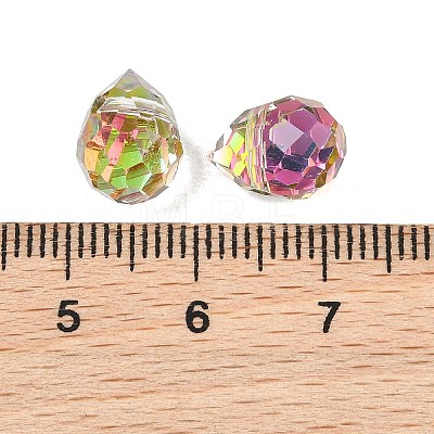 Electroplated Glass Beads GLAA-K062-01A-FR11-1