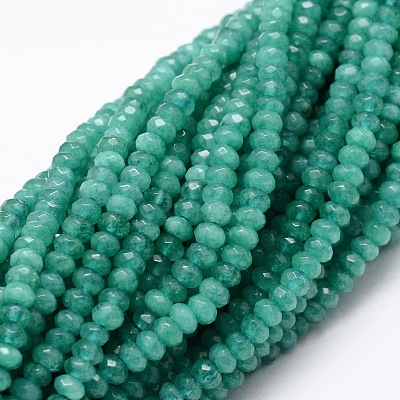 Dyed Natural Malaysia Jade Rondelle Beads Strands X-G-E316-2x4mm-29-1