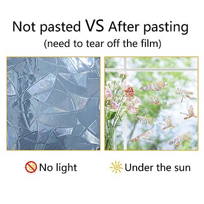 Waterproof PVC Colored Laser Stained Window Film Adhesive Stickers DIY-WH0256-063-1