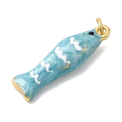 Brass Enamel Pendants KK-H092-08G-04-1