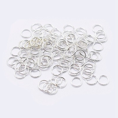 925 Sterling Silver Saw Cut Open Jump Rings STER-F036-02S-0.8x6mm-1