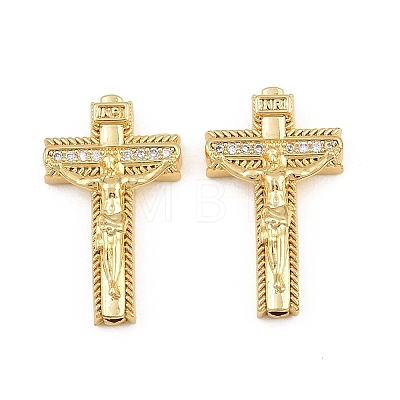 Easter Brass Micro Pave Clear Cubic Zirconia Pendants CU-CBADC6C-10G-02-1