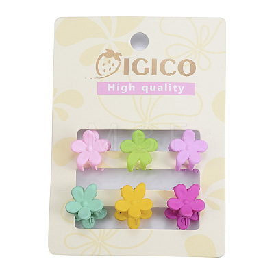 Rubberized Style Plastic Claw Hair Clips OHAR-G001-08-1