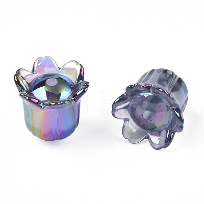 UV Plating Transparent Acrylic Beads PACR-N015-08-1