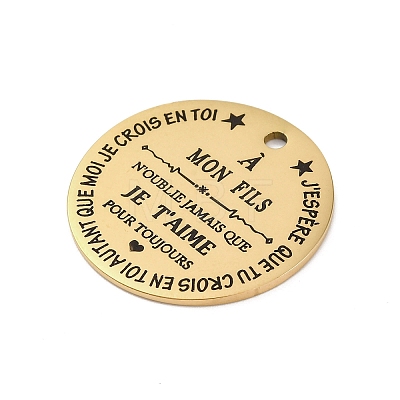 201 Stainless Steel Pendants STAS-R002-01G-14-1