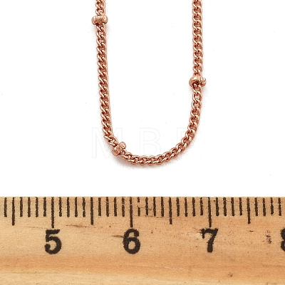 2MM Brass Satellite Chain Necklaces for Women NJEW-D302-49RG-1