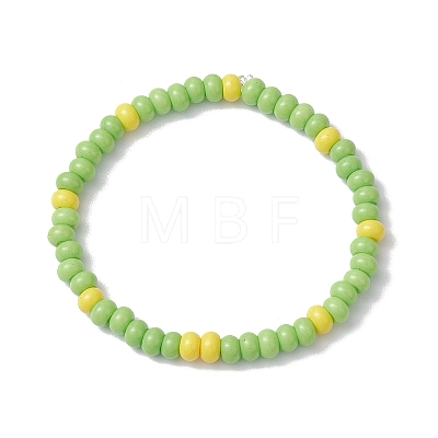 Rondelle Baking Plating Glass Seed Beads Bracelets BJEW-JB10784-1