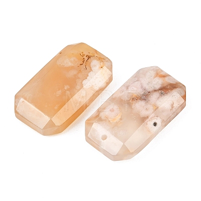 Natural Cherry Blossom Agate Pendants G-H325-03M-1