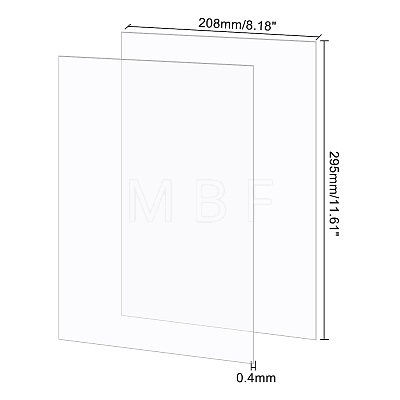 Olycraft Transparent Plastic Board with Protective Paper for Photo Frame Replacement DIY-OC0003-74G-1