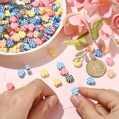 180Pcs 6 Colors Handmade Polymer Clay Beads CLAY-CJ0001-60-1