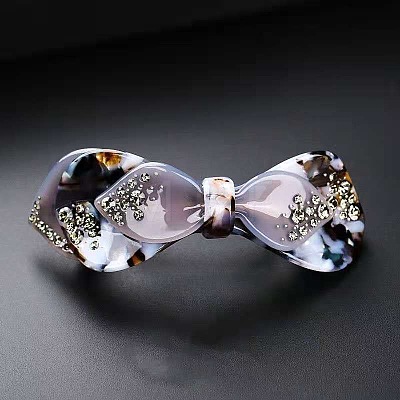 Bowknot Acrylic Hair Barrettes PW-WG89020-04-1